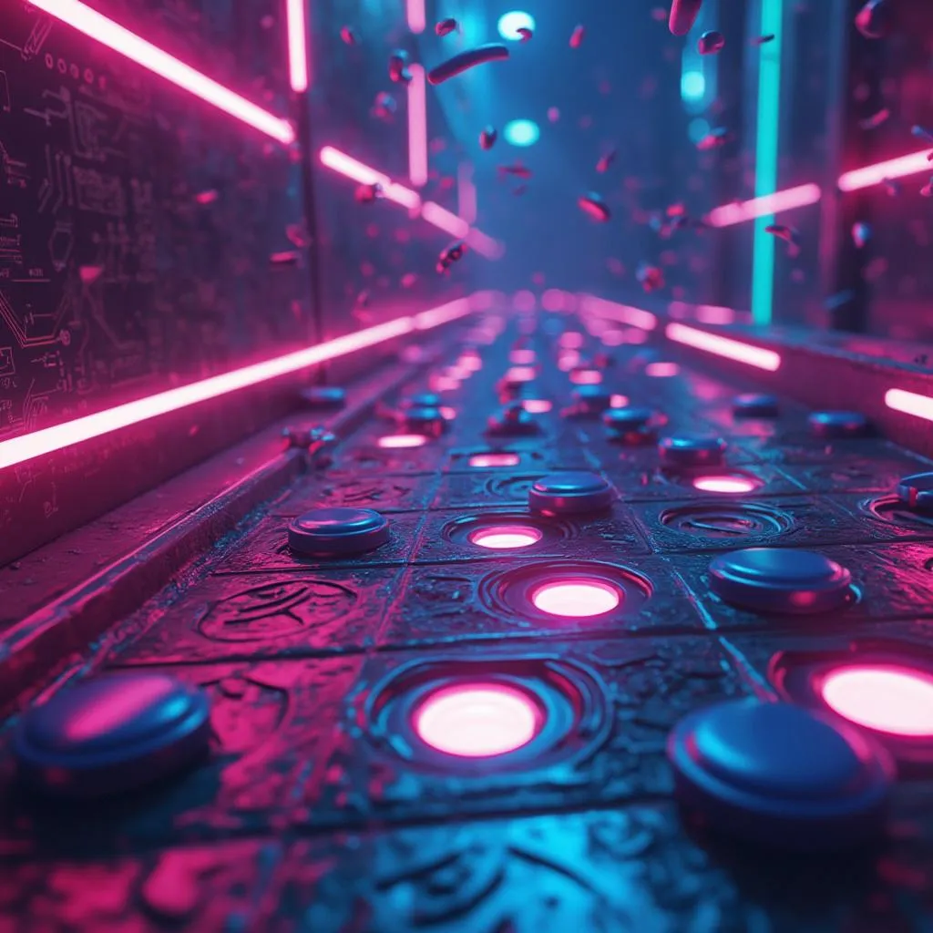 Concept de jeu Plinko futuriste